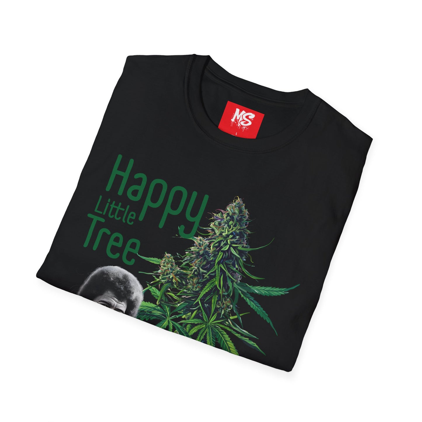 Happy Little Tree Unisex Softstyle T-Shirt - Fun Cannabis Inspired Design