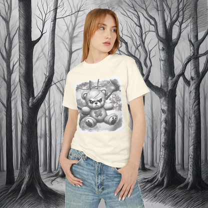 "Bandaged Bear II" Unisex Garment-Dyed Heavyweight Cotton Tee