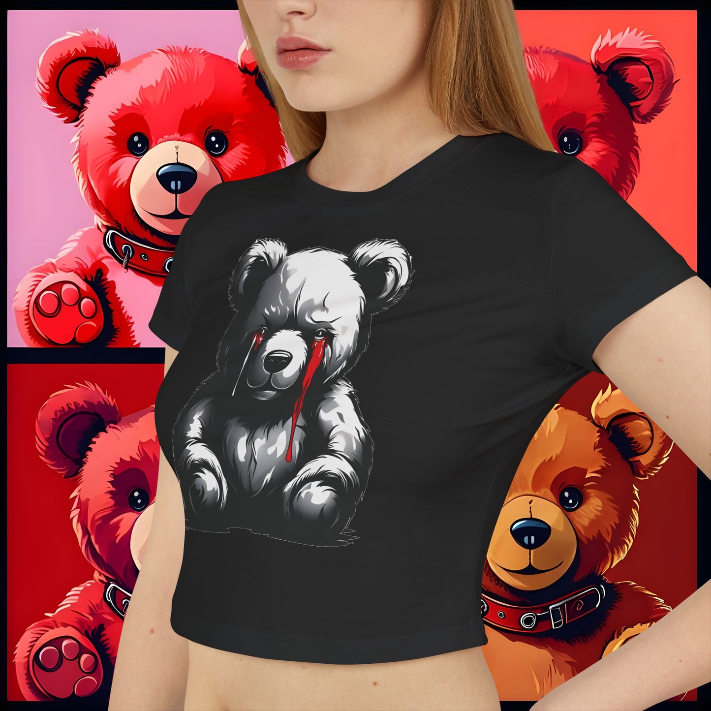 "Tearful Teddy" Women's Baby Tee