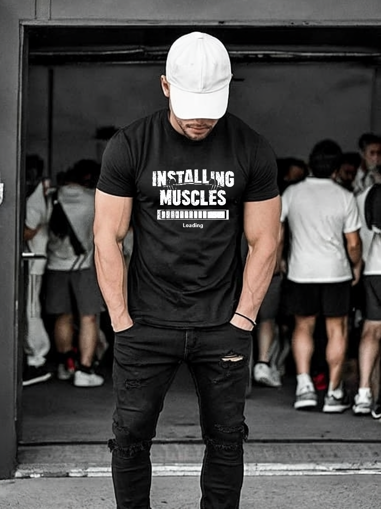 Installing Muscles Gyn Shirt Unisex Softstyle T-Shirt