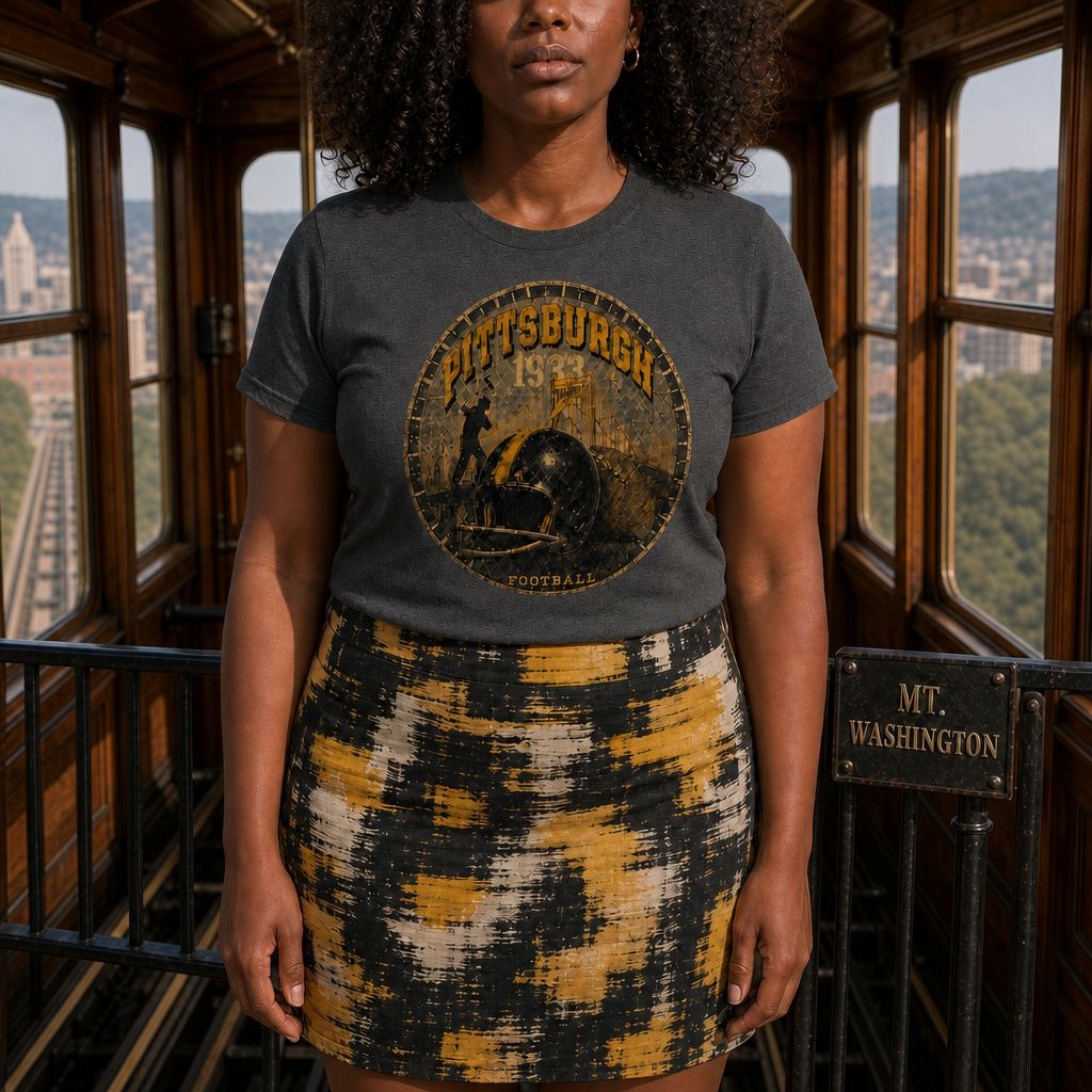 Pittsburgh Football Vintage Women's Tee — Retro City Steelers Pride