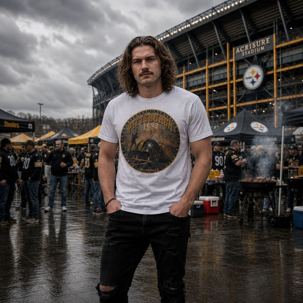 Pittsburgh Vintage Helmet Graphic T-Shirt