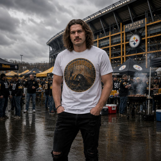 Pittsburgh Vintage Helmet Graphic T-Shirt