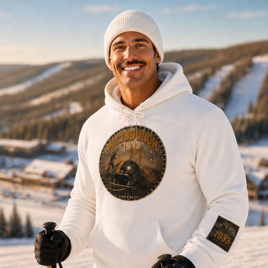 Pittsburgh Vintage Helmet Hoodie — Retro City Football Pullover
