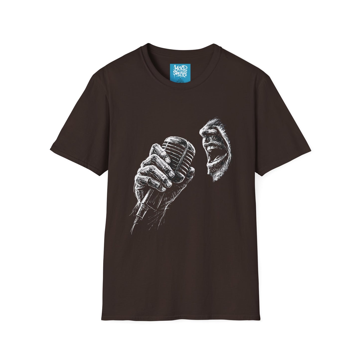 Vocalist Microphone Graphic T-Shirt – Retro Singing Illustration