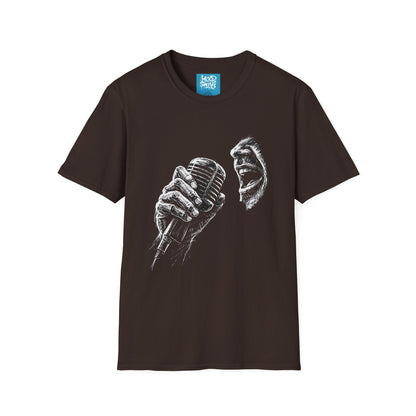 Vocalist Microphone Graphic T-Shirt – Retro Singing Illustration