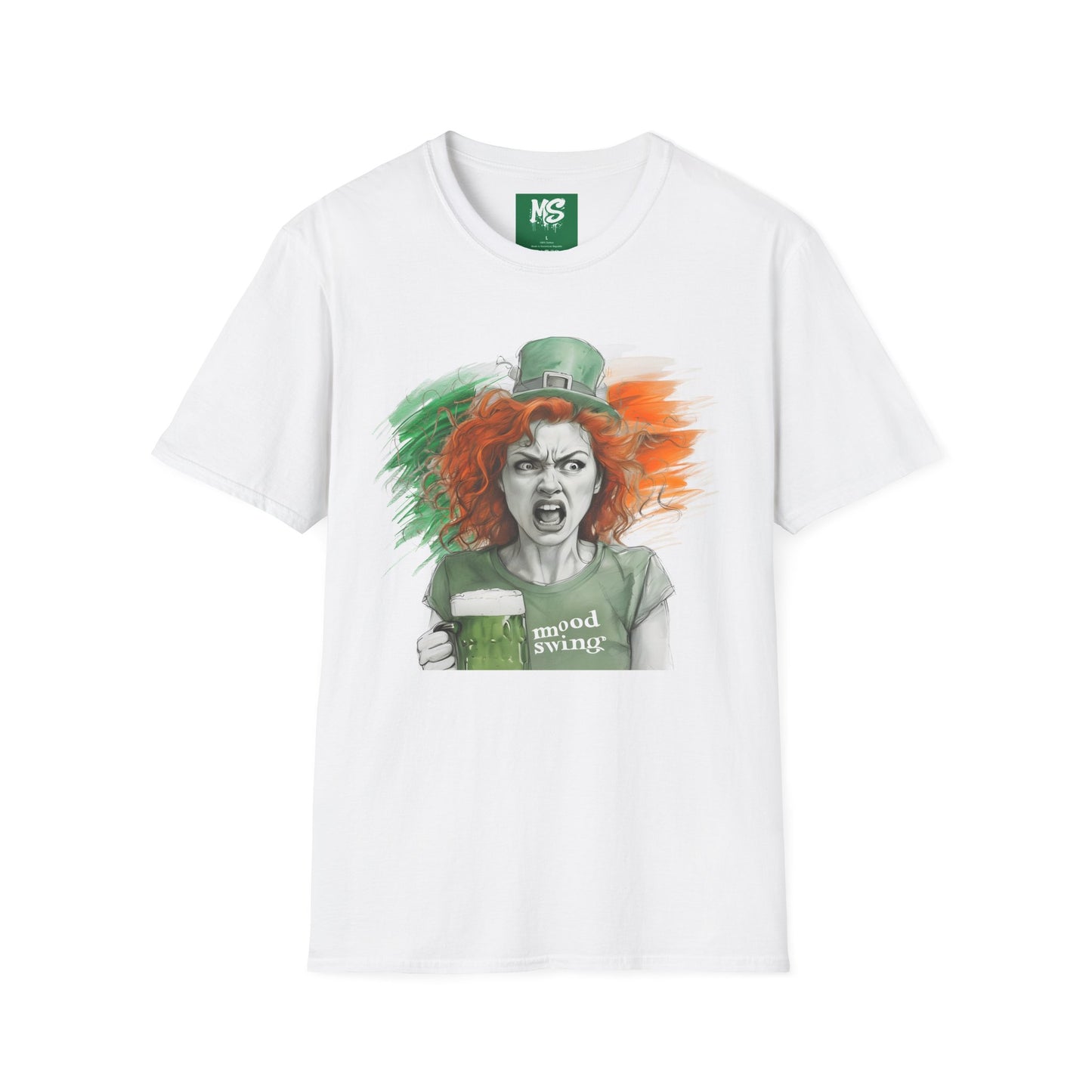 St. Patrick's Day Mood Swing T-Shirt "Irish Furt – Unisex Softstyle Tee