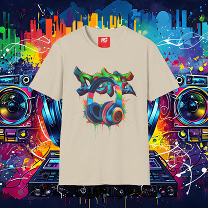 Vibrant DJ Graffiti T-Shirt for Music Lovers