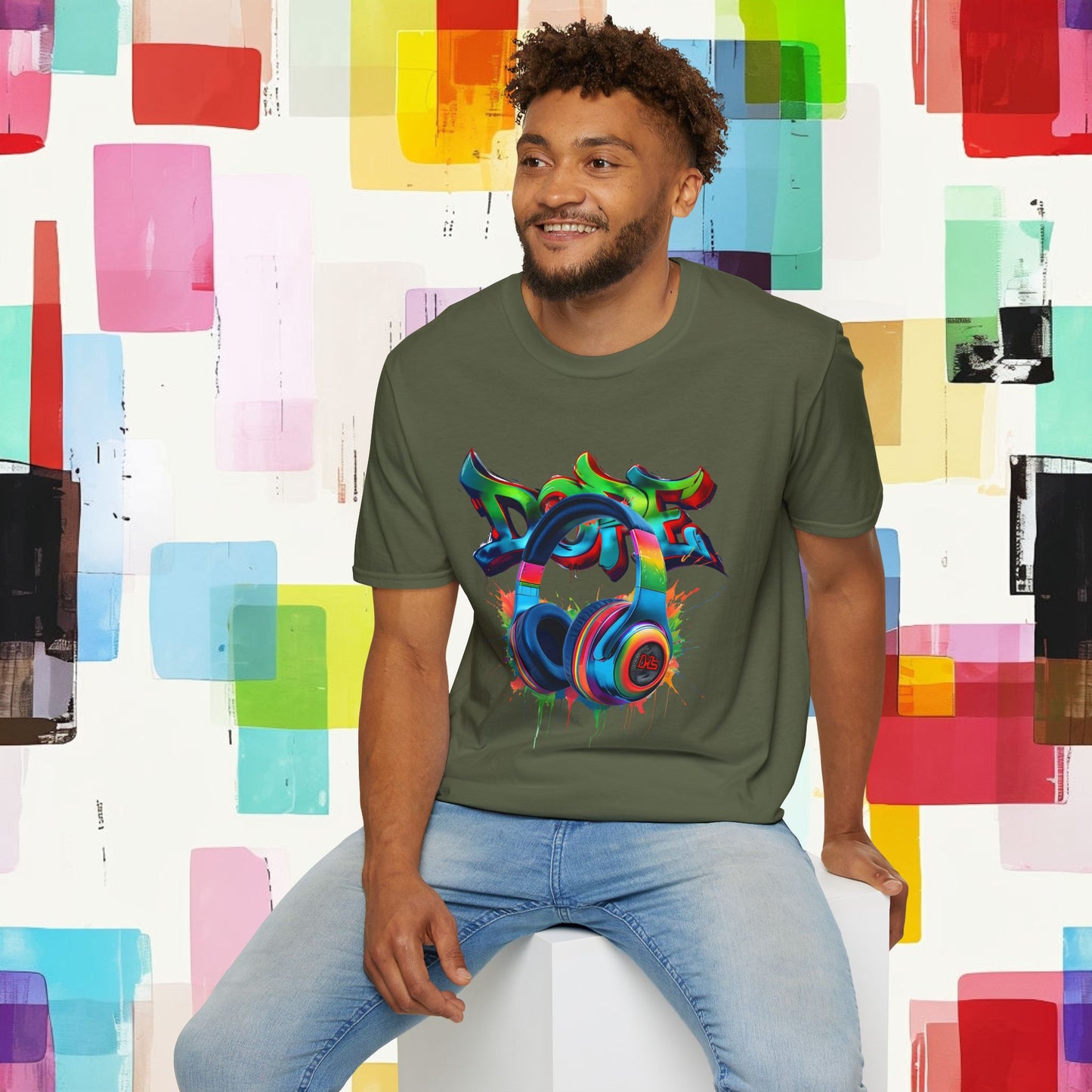 Vibrant DJ Graffiti T-Shirt for Music Lovers