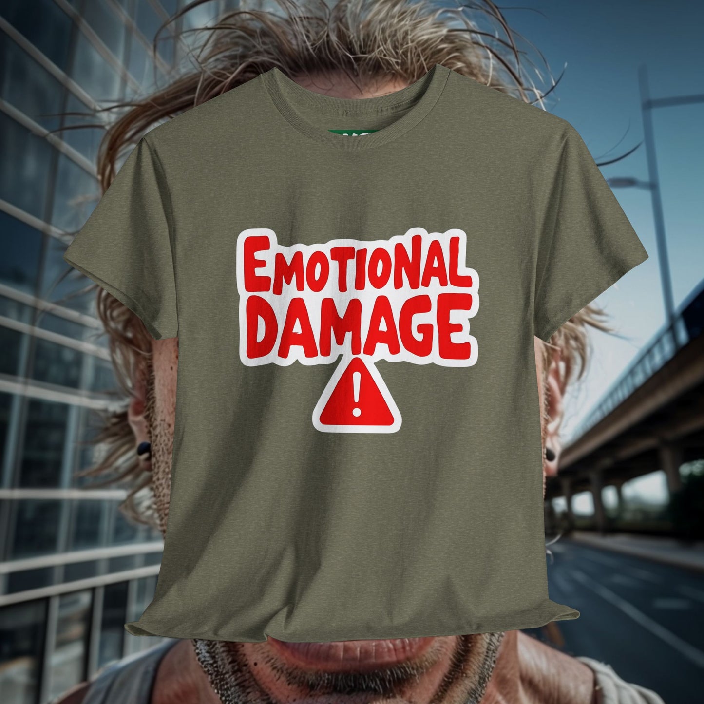 Emotional Damage Unisex Heavy Cotton Tee - Funny Graphic Shirt for Casual Wear