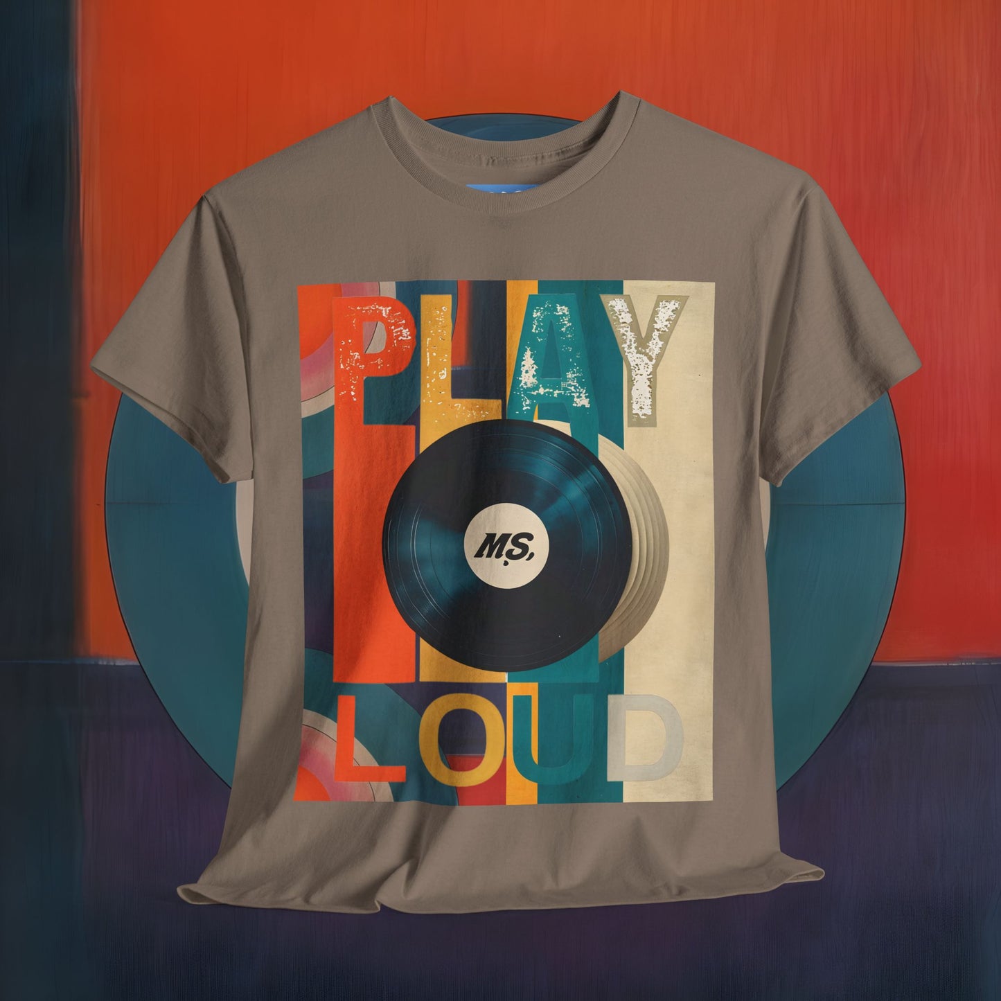 Play Loud Unisex Heavy Cotton Tee - Retro Music Graphic T-Shirt