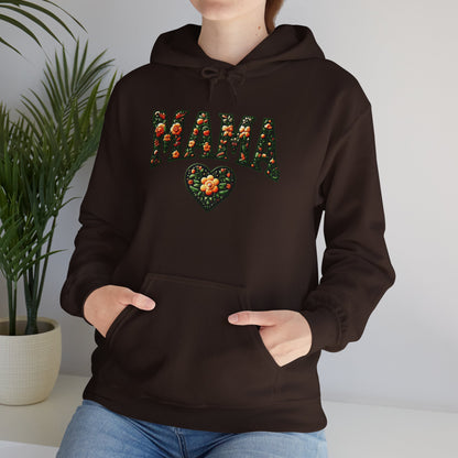 Floral Mama Hoodie - Unisex Heavy Blend™ Sweatshirt for Moms