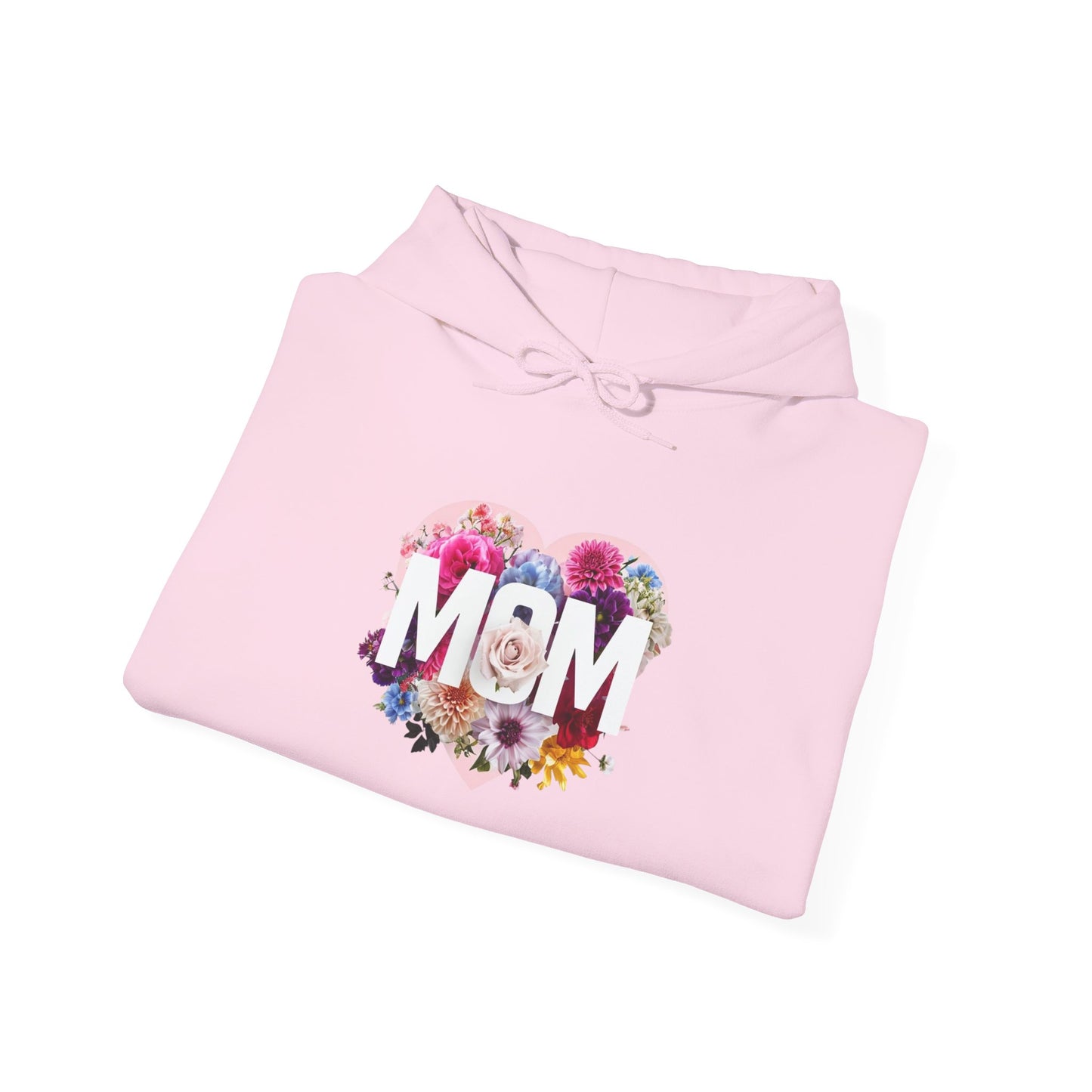 Mom Heart Floral Hoodie - Unisex Heavy Blend™ Sweatshirt for Mother's Day