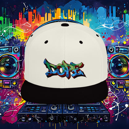 DOPE Graffiti Flat Bill Snapback Cap for Urban Style