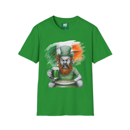 St. Patrick's Day Funny Leprechaun T-Shirt - Unisex Softstyle Tee