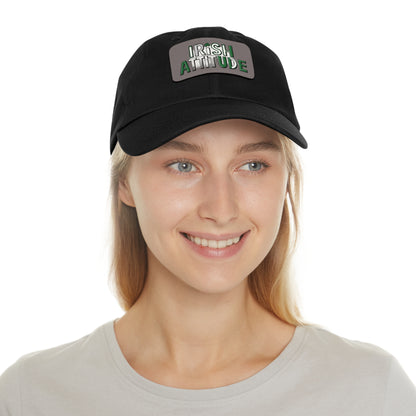Irish Attitude Dad Hat with Leather Patch | Perfect for St. Patrick's Day