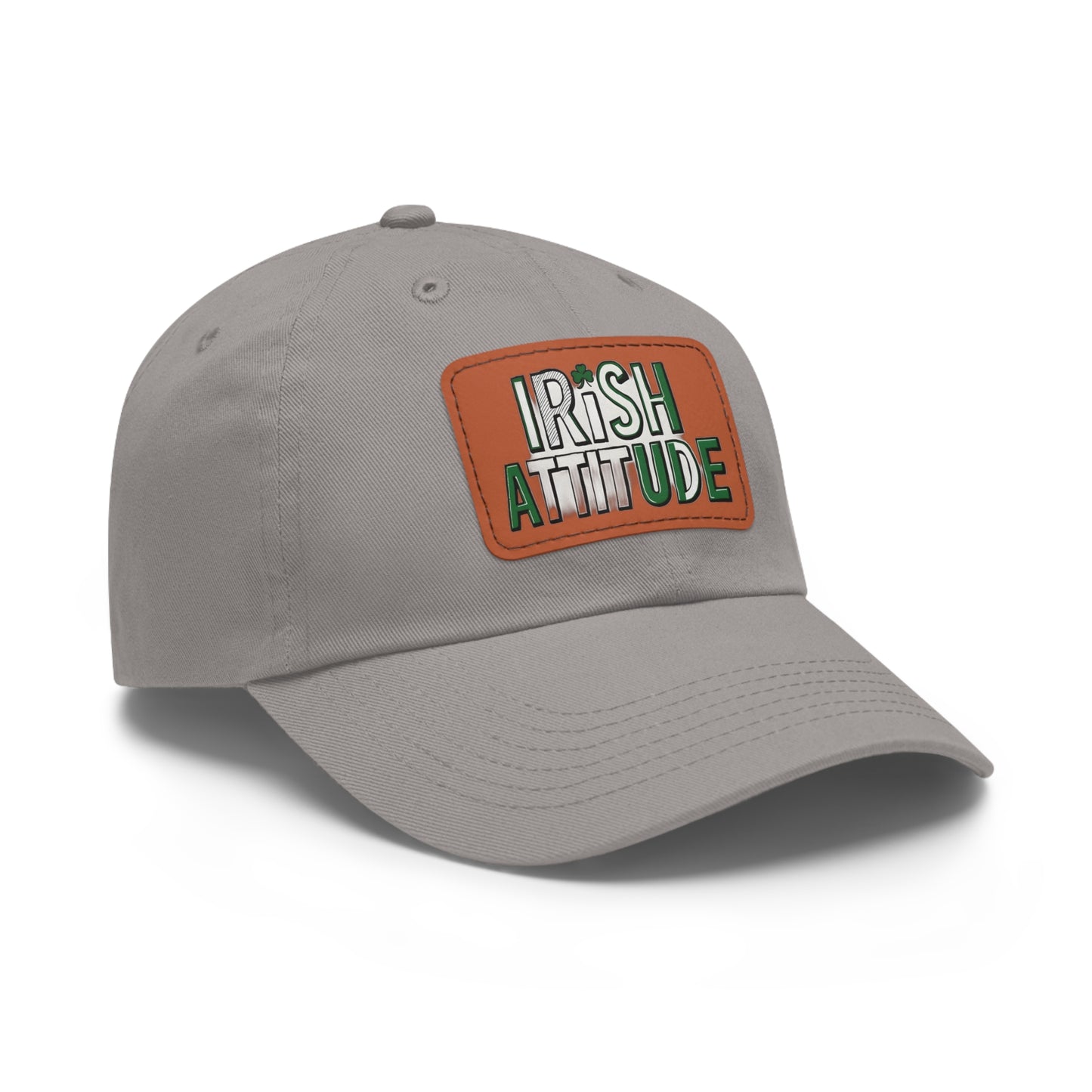 Irish Attitude Dad Hat with Leather Patch | Perfect for St. Patrick's Day