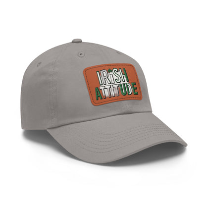 Irish Attitude Dad Hat with Leather Patch | Perfect for St. Patrick's Day