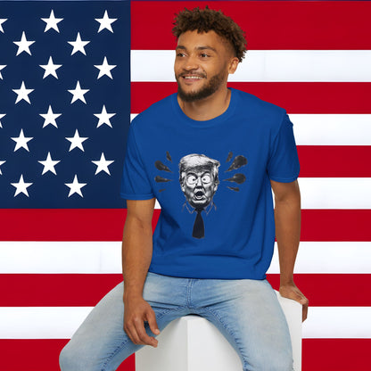 Funny Political T-Shirt - Comical Trump Graphic Tee for Election Season