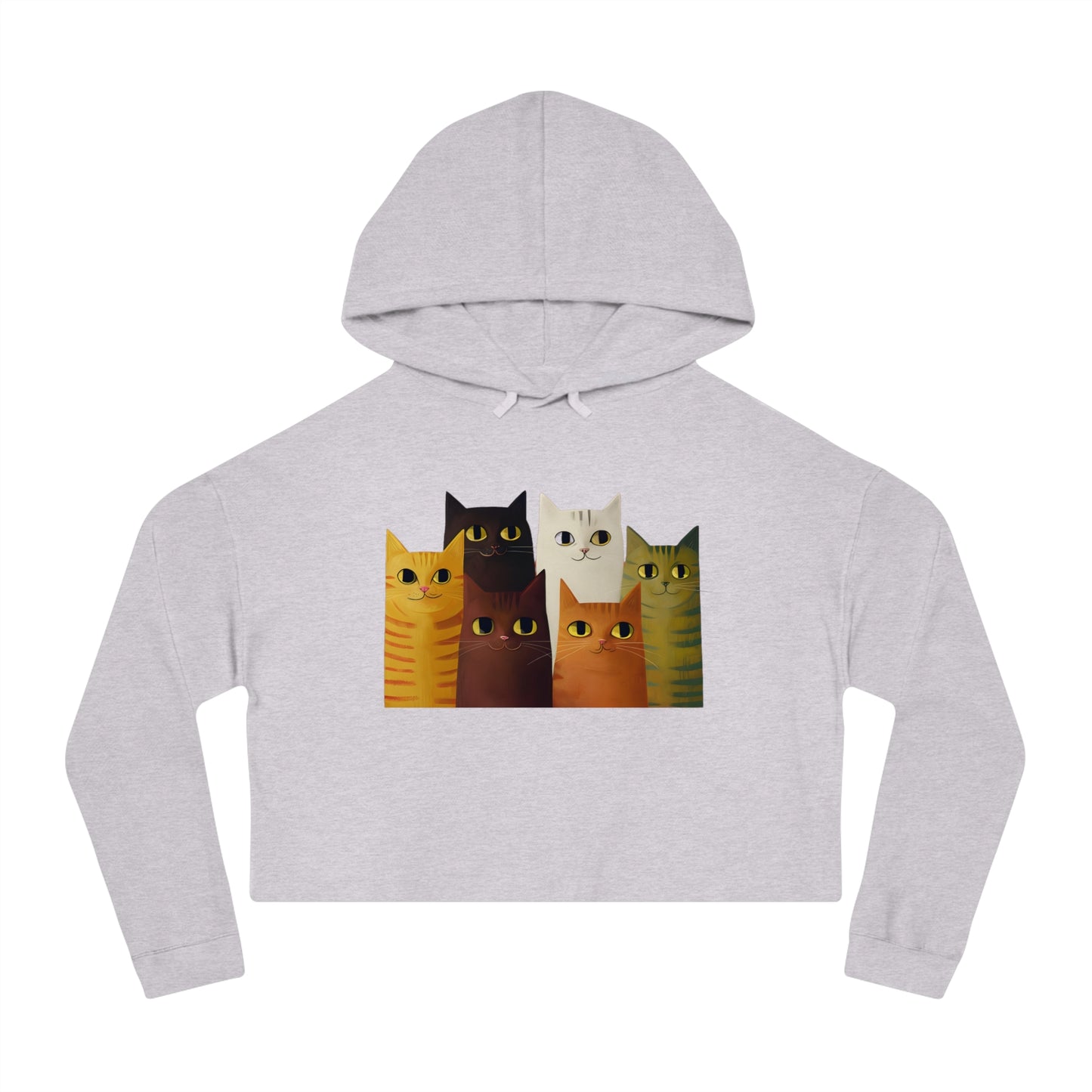 "Kitten Cuddle" Women’s Cropped Hooded Sweatshirt