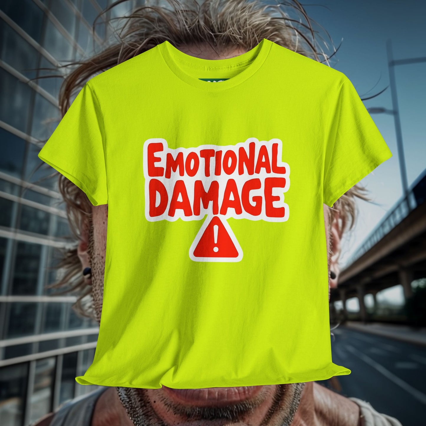 Emotional Damage Unisex Heavy Cotton Tee - Funny Graphic Shirt for Casual Wear