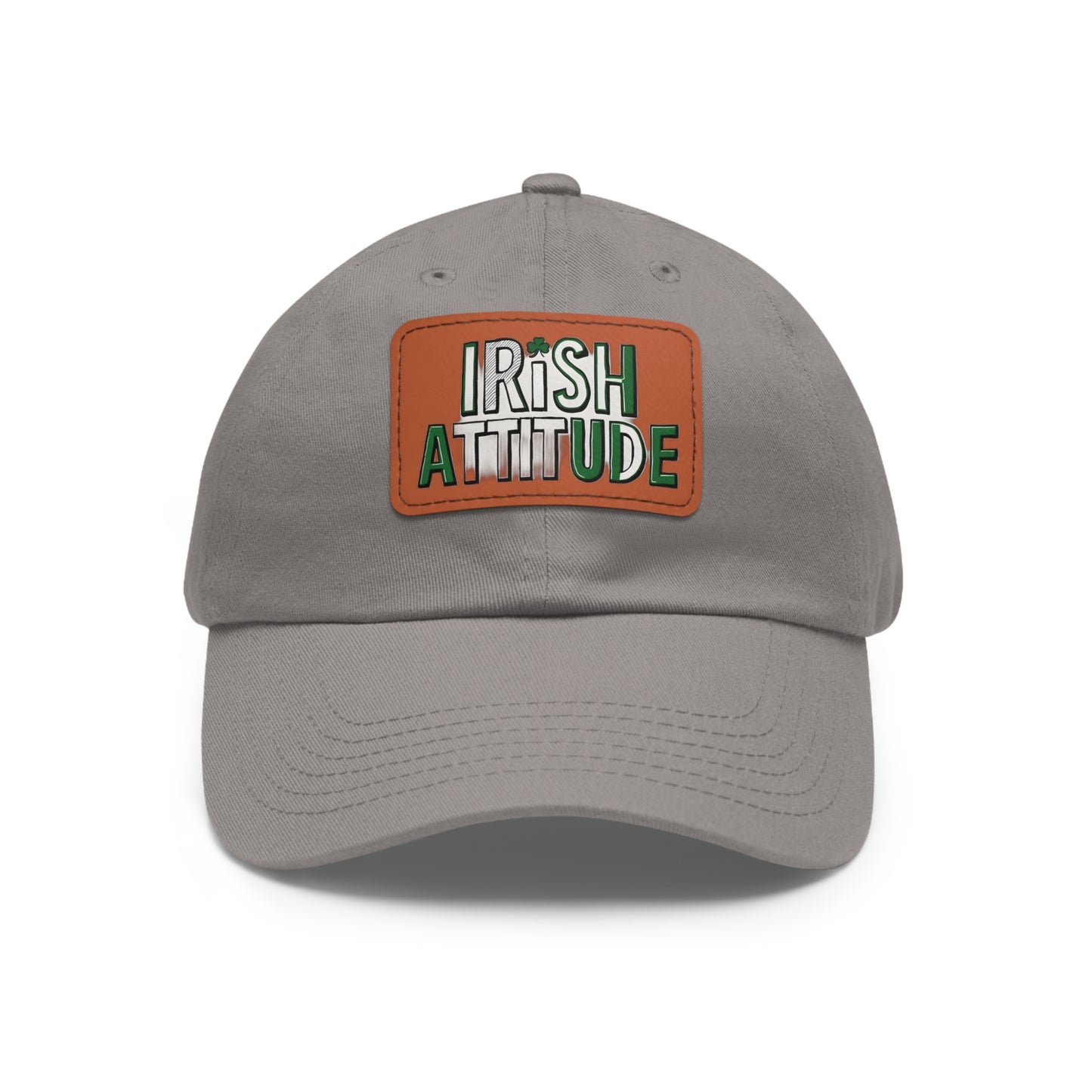 Irish Attitude Dad Hat with Leather Patch | Perfect for St. Patrick's Day