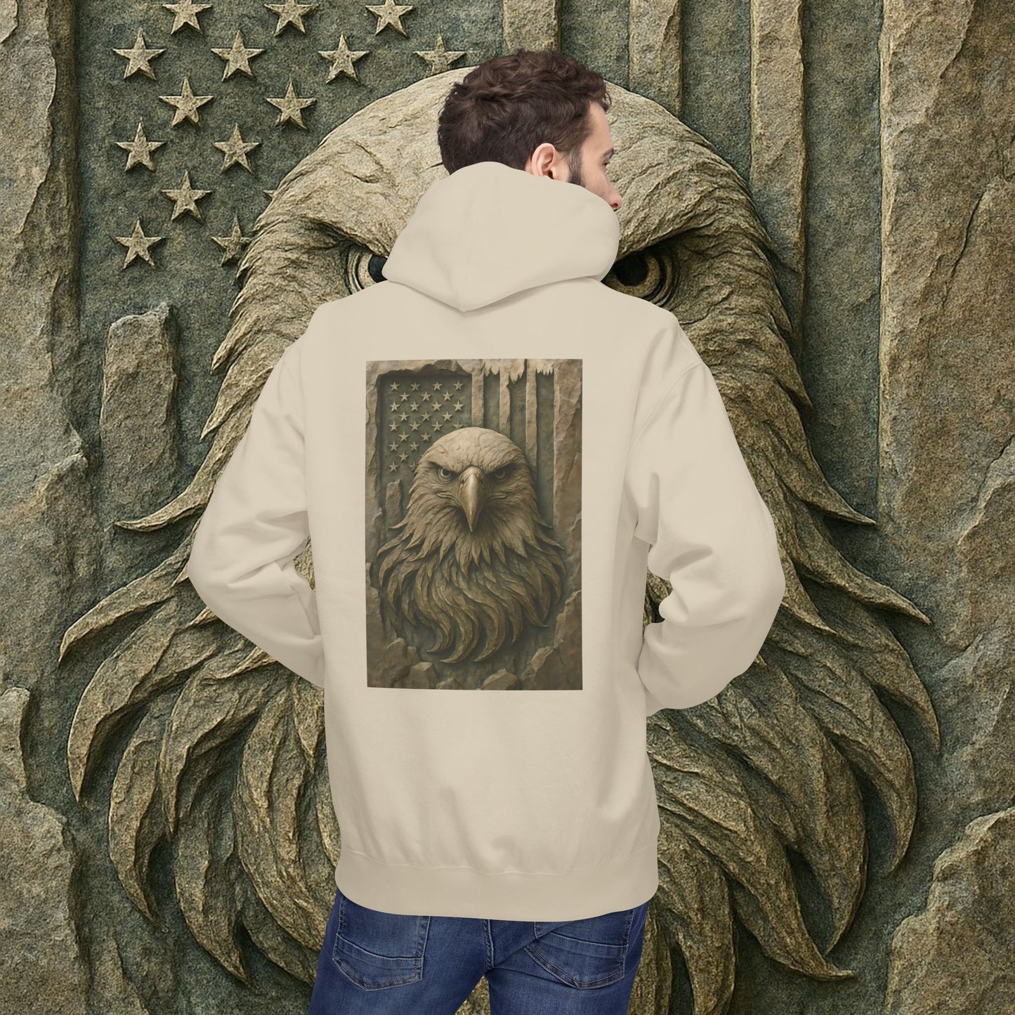 Freedom Eagle, USA, Cozy Animal Print Hoodie, Perfect for Everyday Wear, Gifts for Animal Lovers, Casual Outfits, Outdoor Adventures
