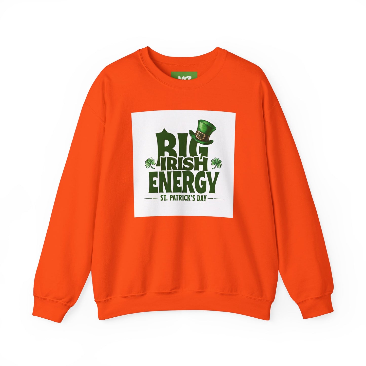 Big Irish Energy Crewneck Sweatshirt for St. Patrick's Day