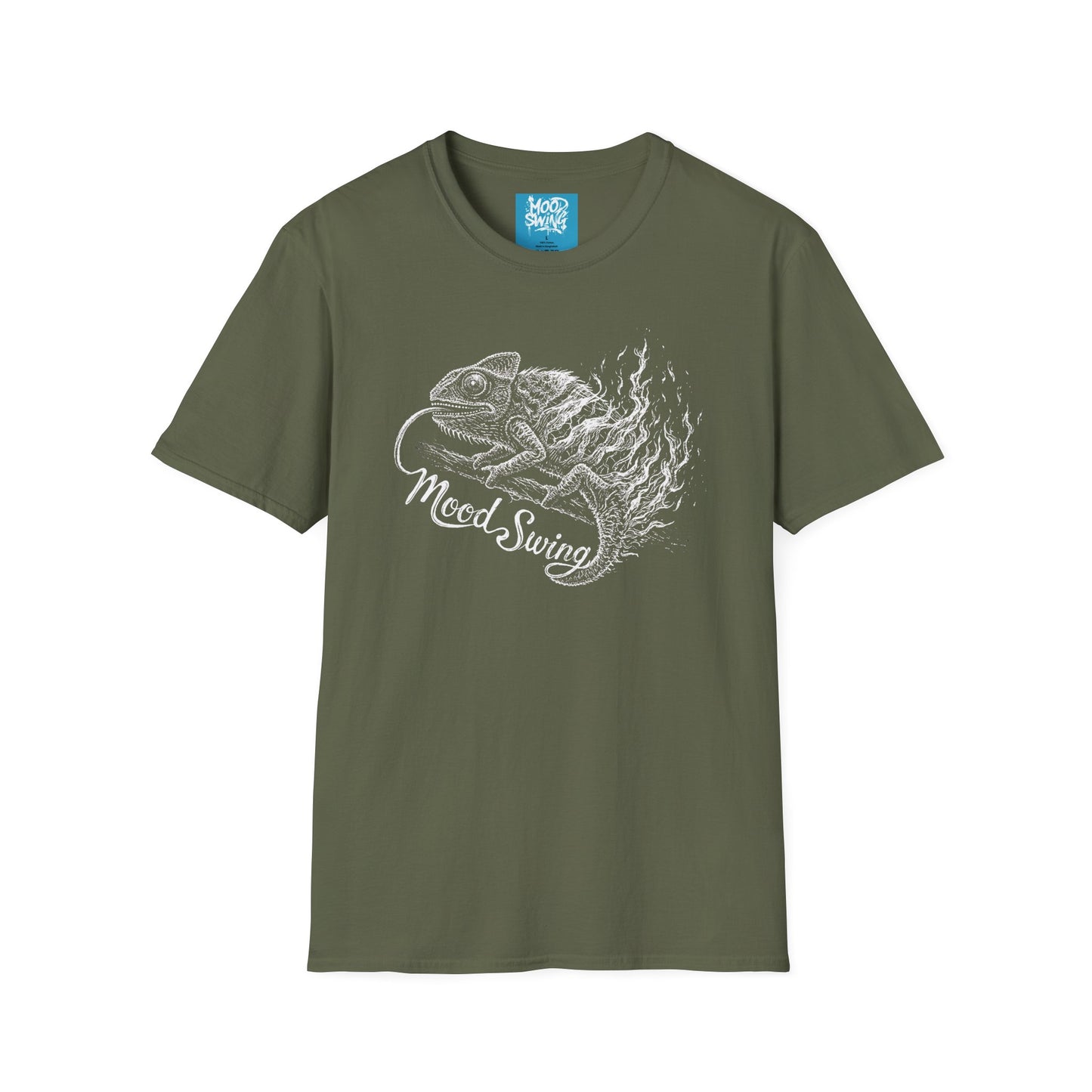 Mood Swing Chameleon T-Shirt — Retro Black Graphic Tee