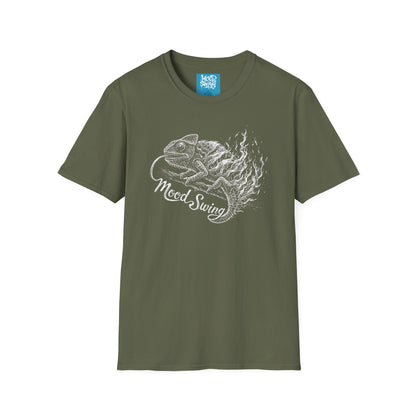 Mood Swing Chameleon T-Shirt — Retro Black Graphic Tee