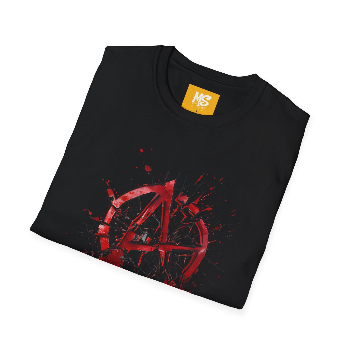 Anarchy Splash Unisex Softstyle T-Shirt - Edgy Graphic Tee for Rebels