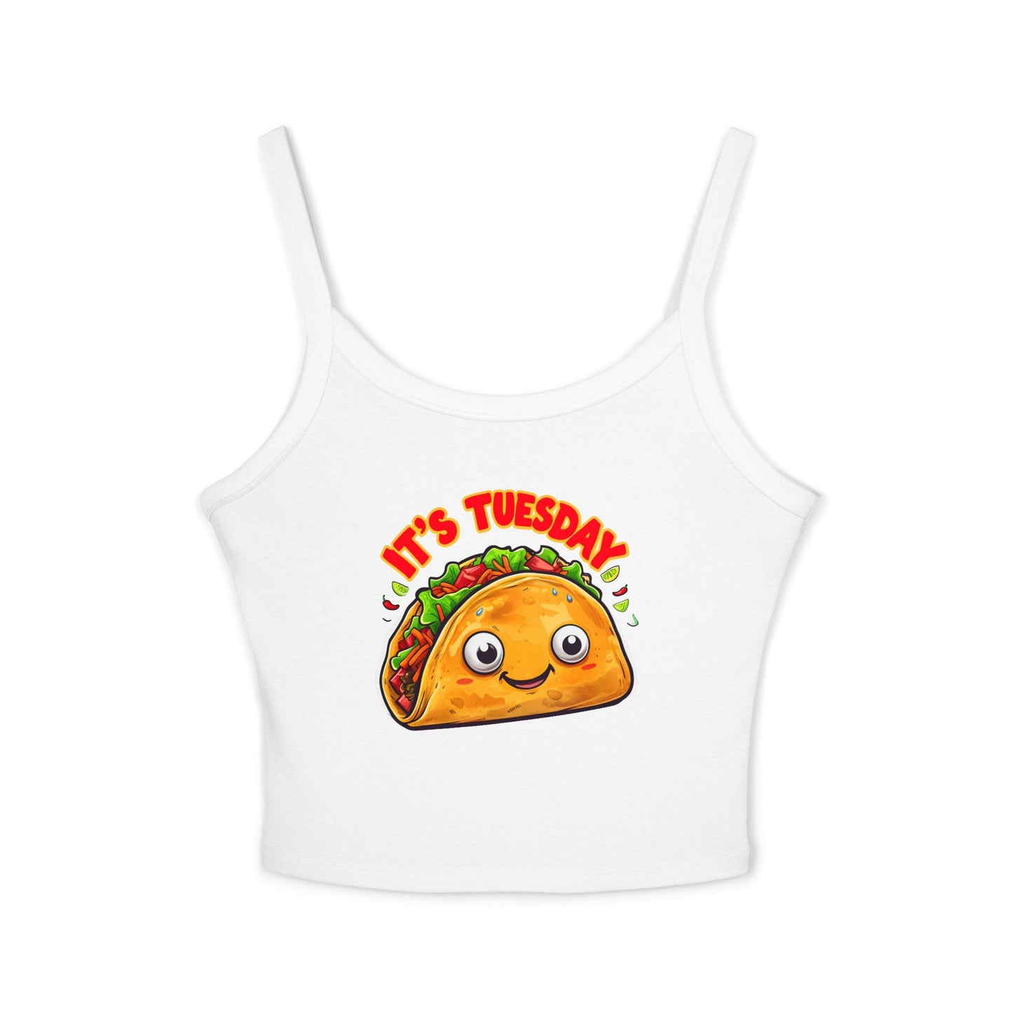 Taco Tuesday Women's Spaghetti Strap Tank Top - Relaxed Vibe for Chilling Days