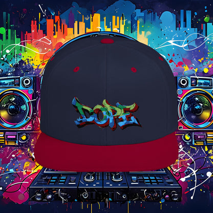 DOPE Graffiti Flat Bill Snapback Cap for Urban Style