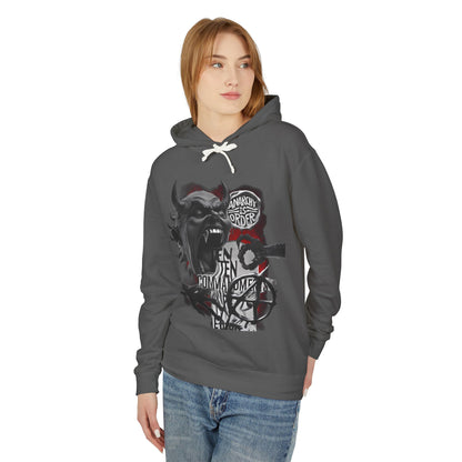 Anarchy Inspired Unisex Lightweight Hooded Sweatshirt - Edgy Streetwear for Cool Fashion Lovers