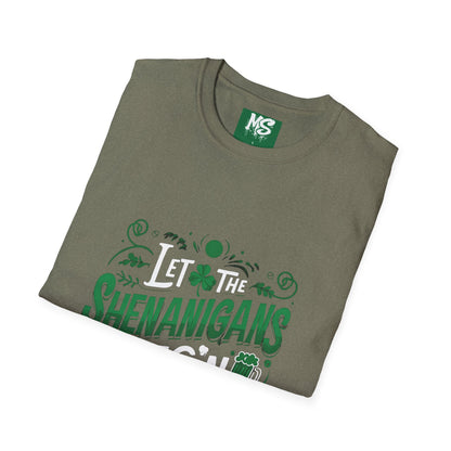 "Let the Shenanigans Begin" Unisex Softstyle T-Shirt