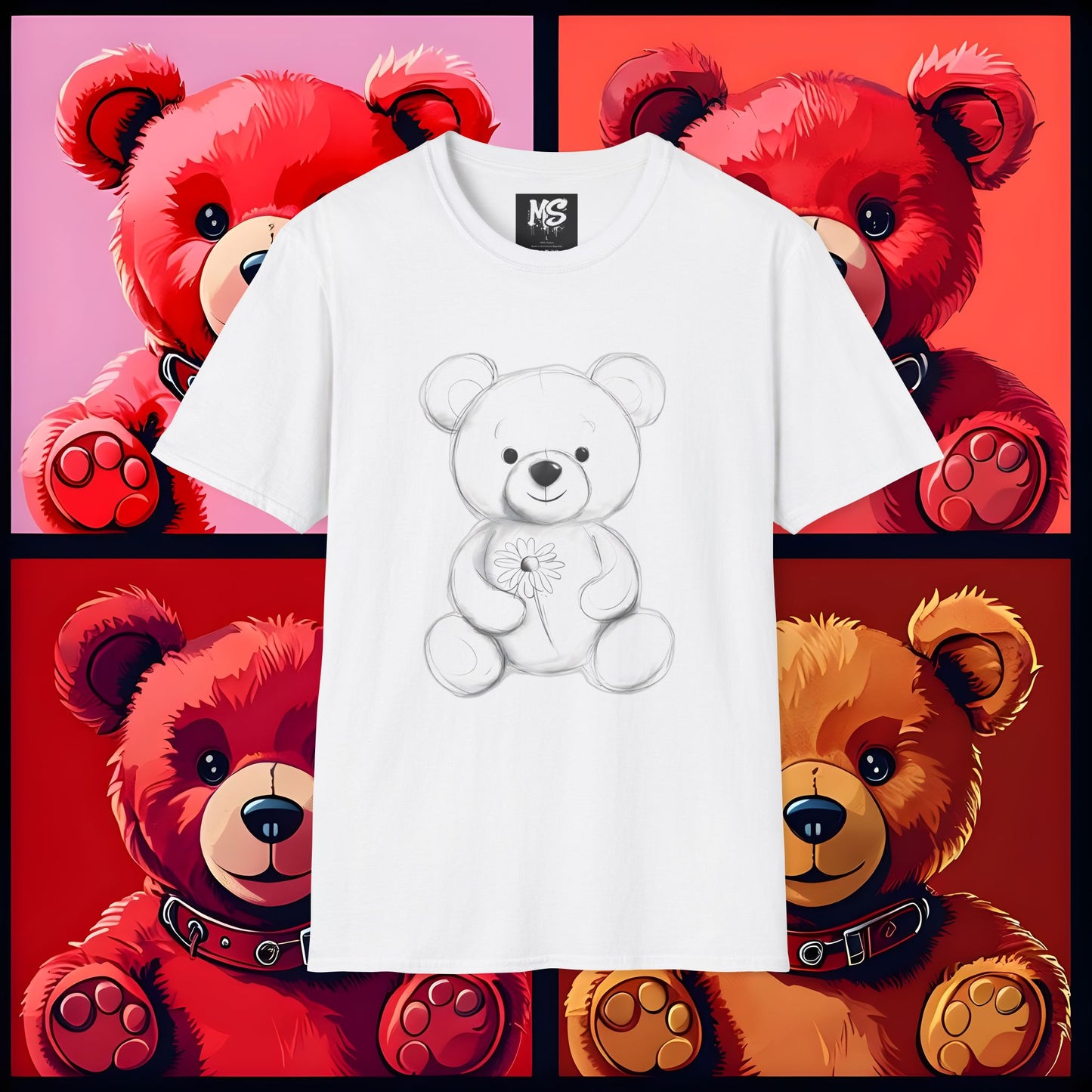 " Teddy Daisy" Unisex Softstyle T-Shirt