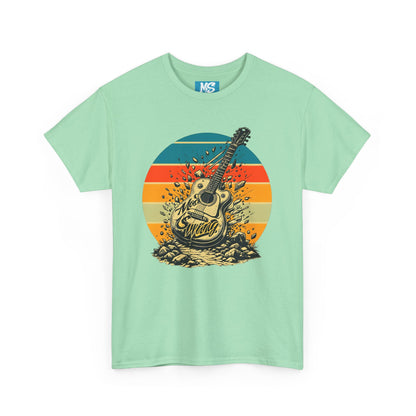 Retro Guitar Sundays Unisex Heavy Cotton Tee