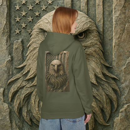 Freedom Eagle, USA, Cozy Animal Print Hoodie, Perfect for Everyday Wear, Gifts for Animal Lovers, Casual Outfits, Outdoor Adventures