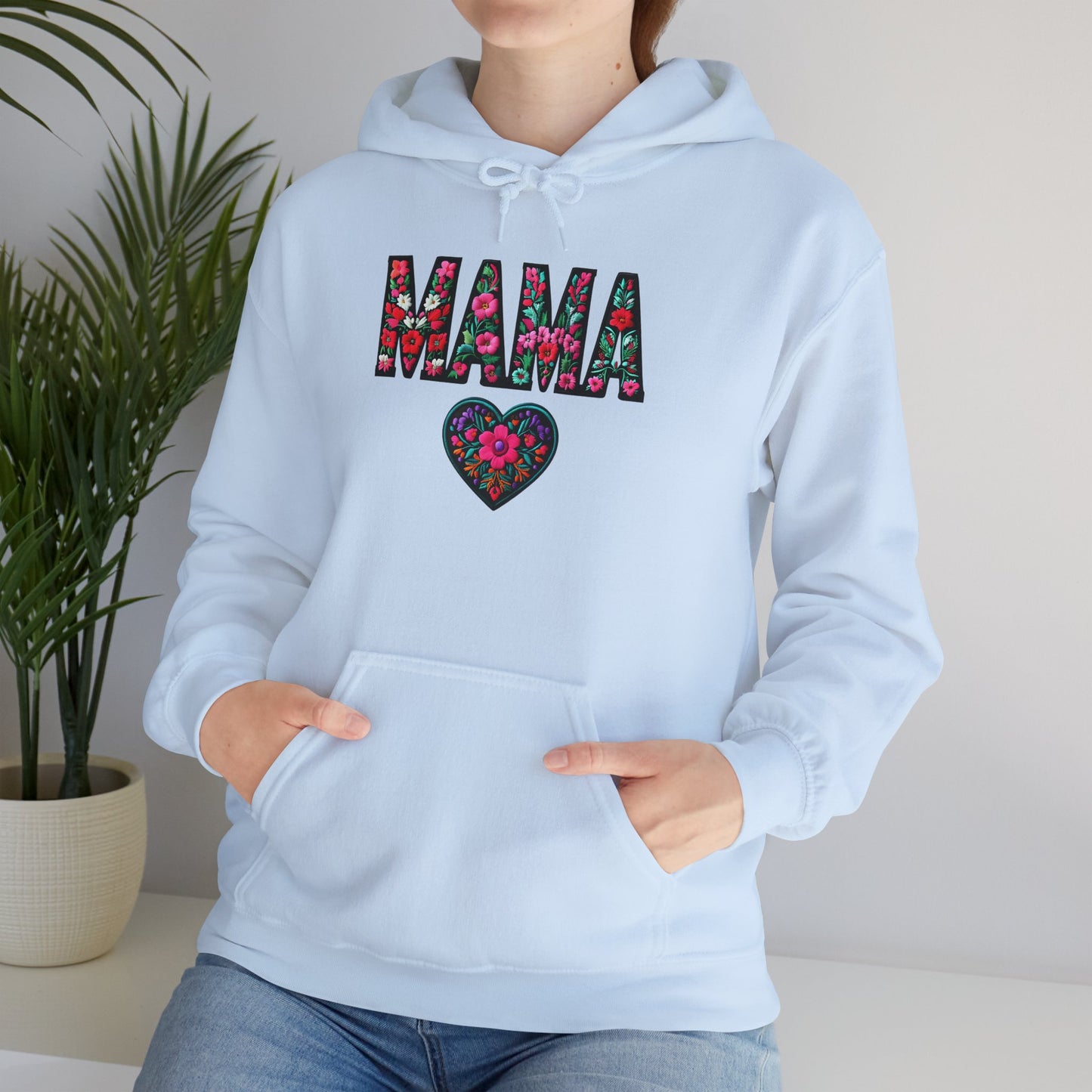 Floral Mama Hoodie - Cozy Unisex Heavy Blend™ Sweatshirt for Moms