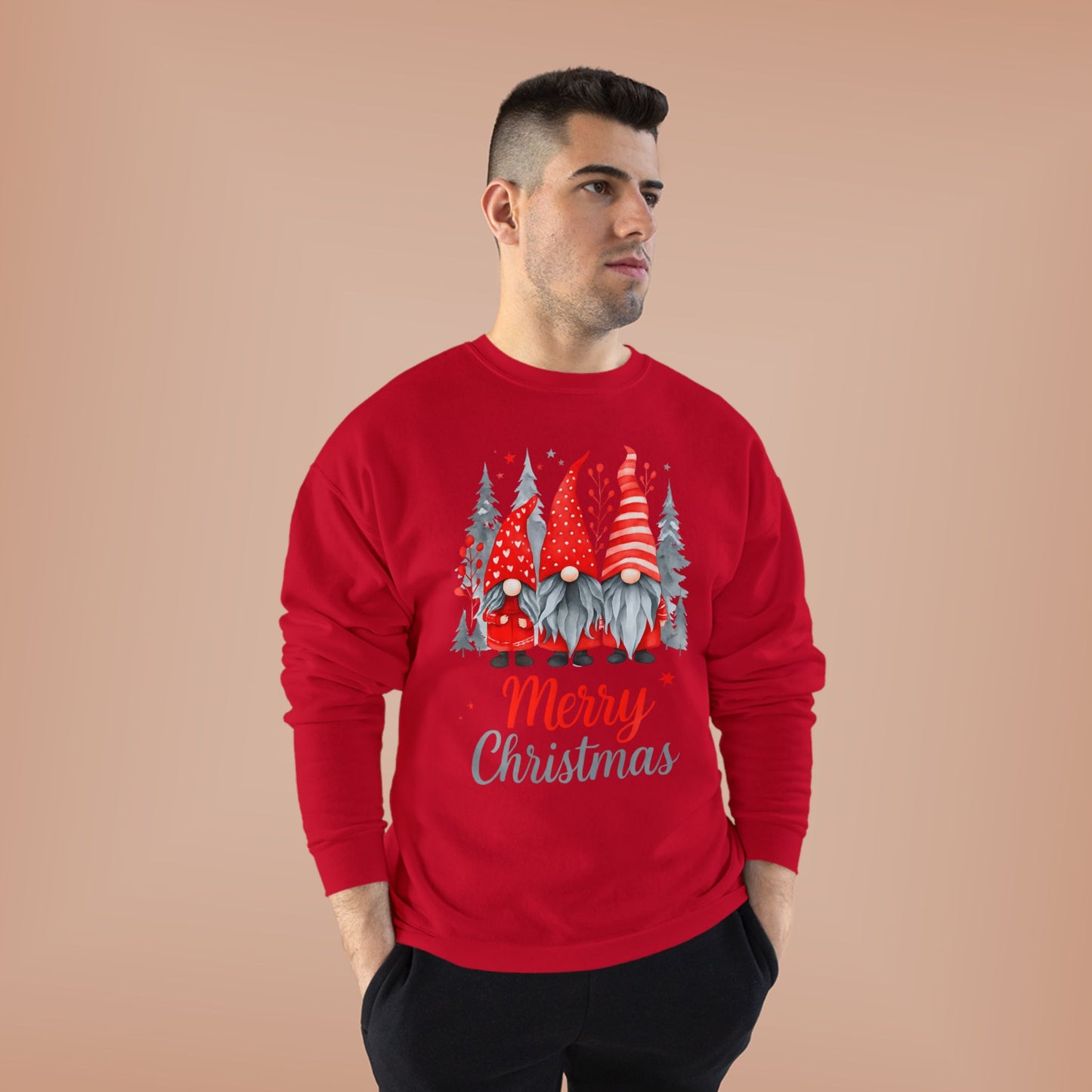 Merry Christmas Gnome Elf Crewneck Sweatshirt