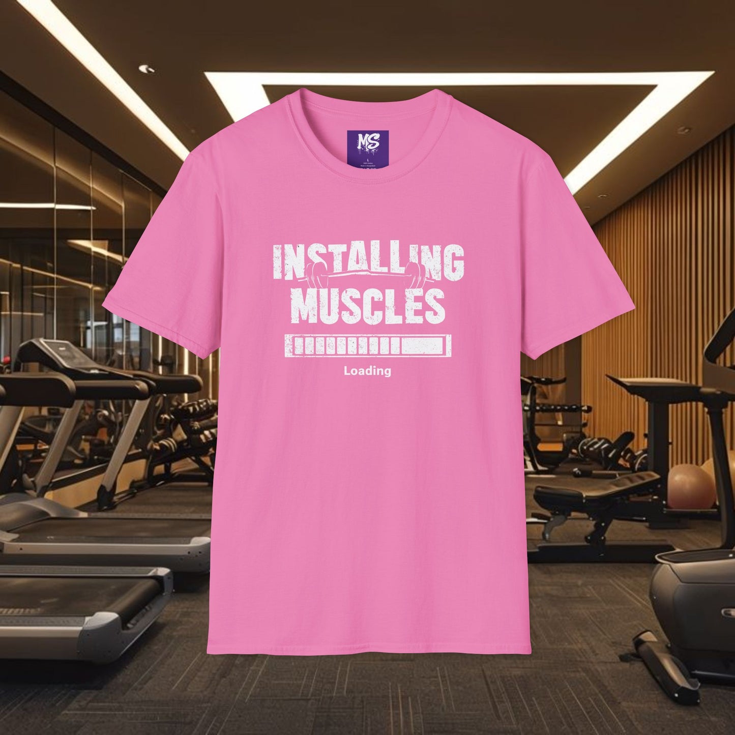Installing Muscles Gyn Shirt Unisex Softstyle T-Shirt