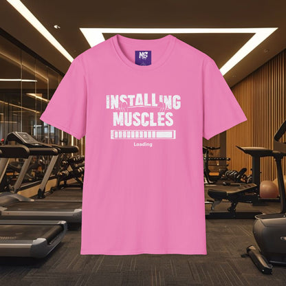 Installing Muscles Gyn Shirt Unisex Softstyle T-Shirt