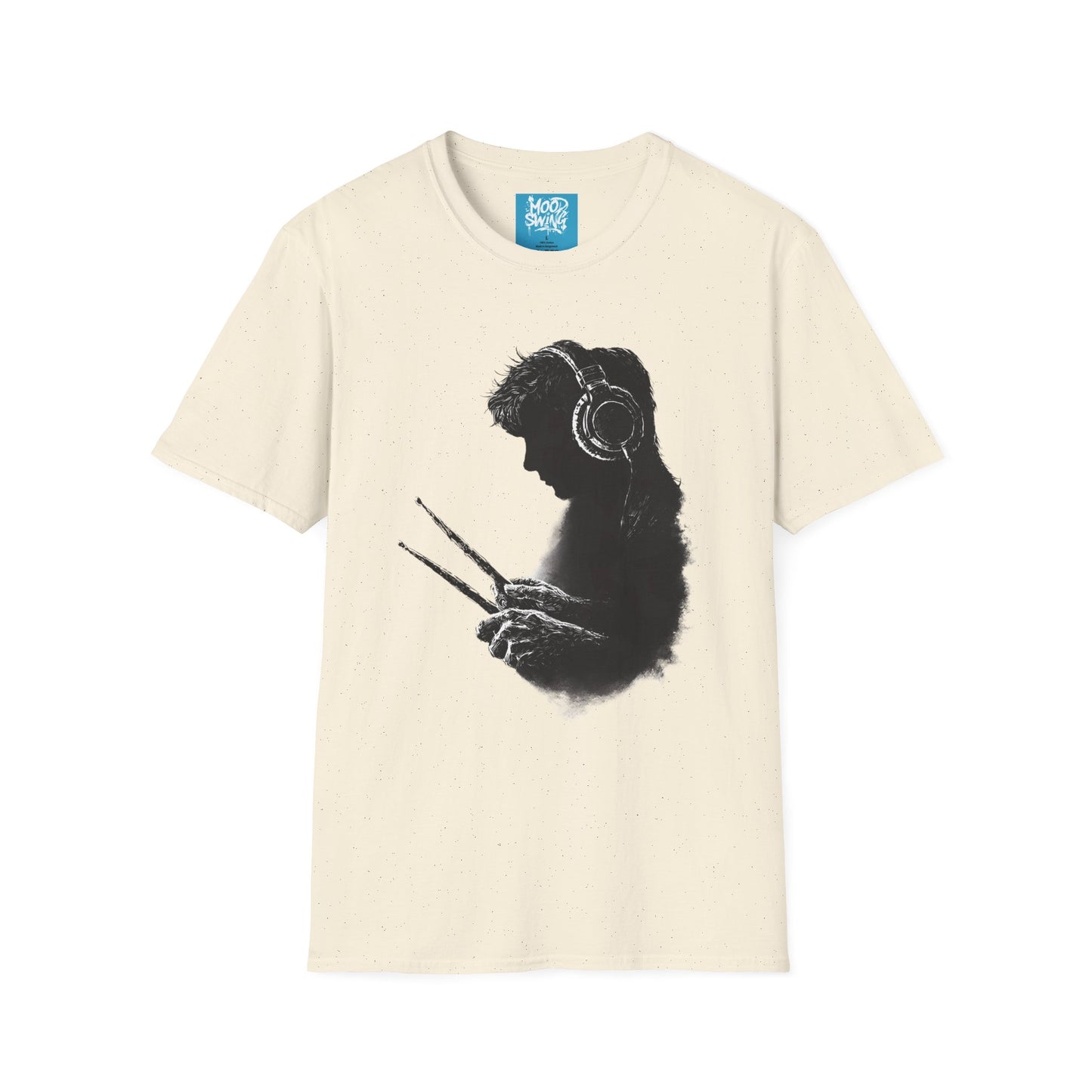 Drummer T-Shirt — Headphones Playing Drums