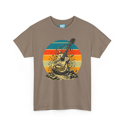 Retro Guitar Sundays Unisex Heavy Cotton Tee