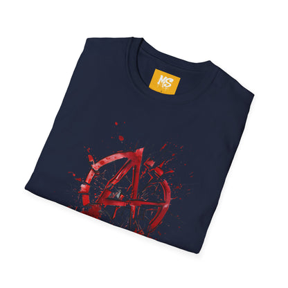 Anarchy Splash Unisex Softstyle T-Shirt - Edgy Graphic Tee for Rebels