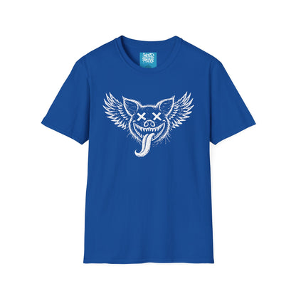 Winged Grinning pig Graphic T-Shirt