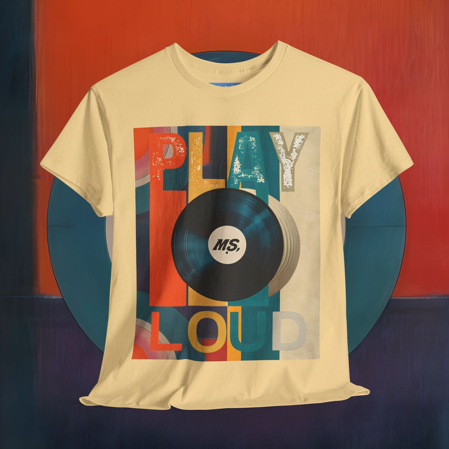 Play Loud Unisex Heavy Cotton Tee - Retro Music Graphic T-Shirt