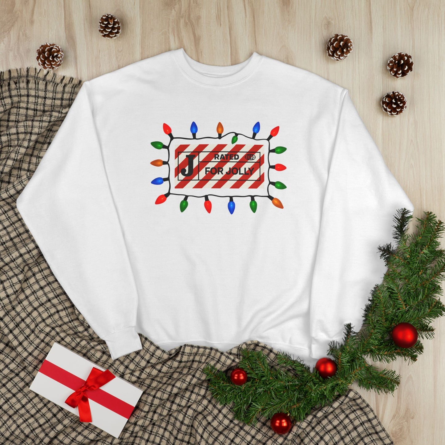 Holiday Lights 'Tis the Season' Jolly Christmas Crewneck Sweatshirt