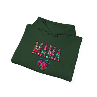 Floral Mama Hoodie - Cozy Unisex Heavy Blend™ Sweatshirt for Moms