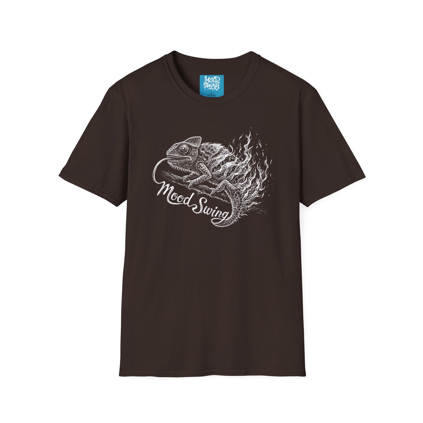 Mood Swing Chameleon T-Shirt — Retro Black Graphic Tee